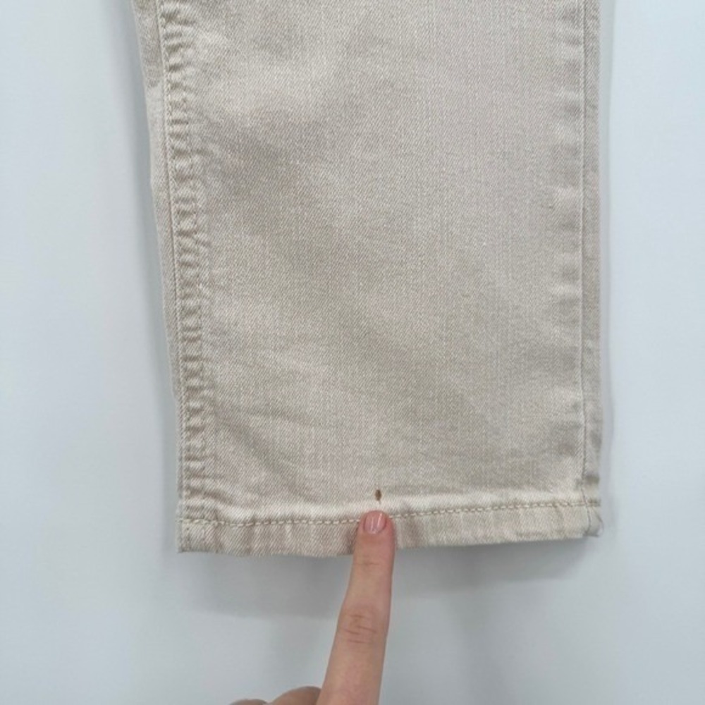 Laura Ashley Y2K Cream Straight Jeans with‎ Gold Pocket Details Women's Sz 12P - Picture 5 of 12